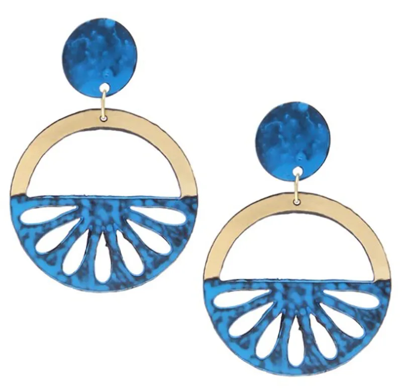 Daughters Of The Ganges Devi Earrings in Blue